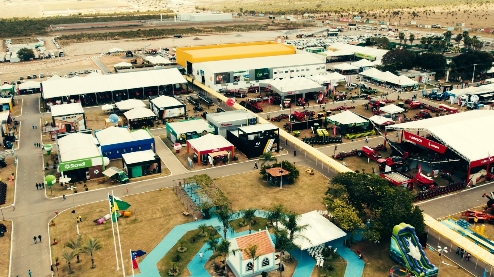 Vista aérea do evento